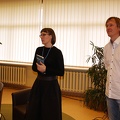 Renginio kuratorė Julija Genienė ir keliautojas Saulius Norkevičius